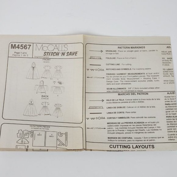 Easy Stitch'n Save Girl's Storybook Costumes Sewing Pattern Size 3-4, 5-6, 7-8 - Picture 6 of 13